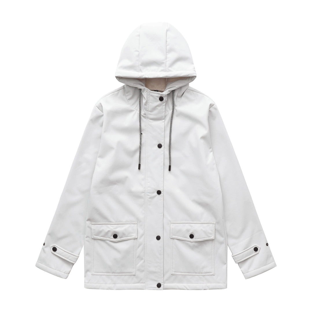Damen nan wasserabweisender Parka mit Kapuze, fleecegefütterter Innenseite und großen Pattentaschen Echo Archiv