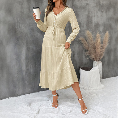 Damen Langes Wickelkleid mit Taillenbindung Echo Archiv