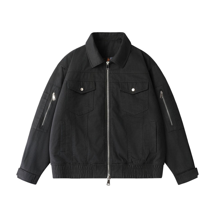 Unisex Urbaner Utility‑Blousonjacke mit Cargo‑Taschen und Zwei‑Wege‑Reißverschluss Echoarchiv