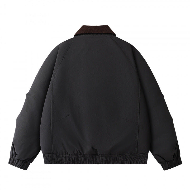 Herren Boxige Kurzjacke mit Cordkragen, doppelter Front und Kordelzugsaum Echo Archiv