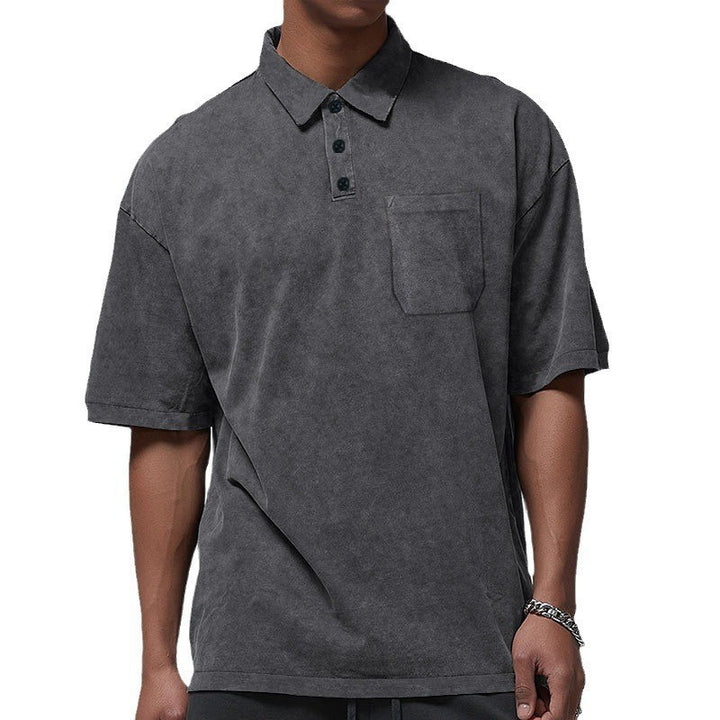 Herren Poloshirt mit strukturiertem Design und praktischer Brusttasche Echoarchiv