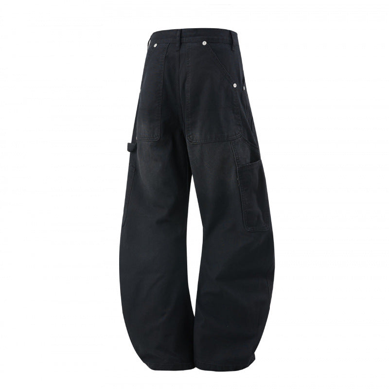 Damen Weite Denim-Carpenter-Hose mit Ballonbeinen und verstärkten Knie-Paneelen Echo Archiv