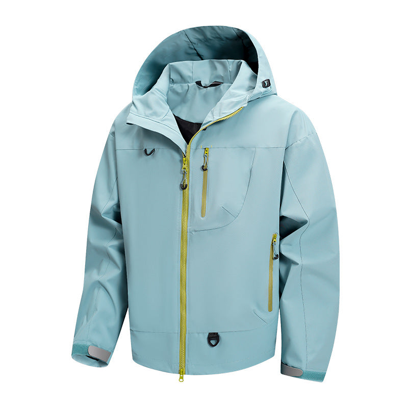 Herren technische Outdoor-Jacke mit wasserdichtem Gewebe und verstellbarem Kapuzensystem Echoarchiv