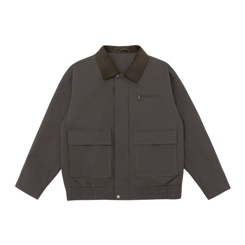 Herren Oversize Workwear-Jacke mit Kordkragen und großen Pattentaschen Echoarchiv