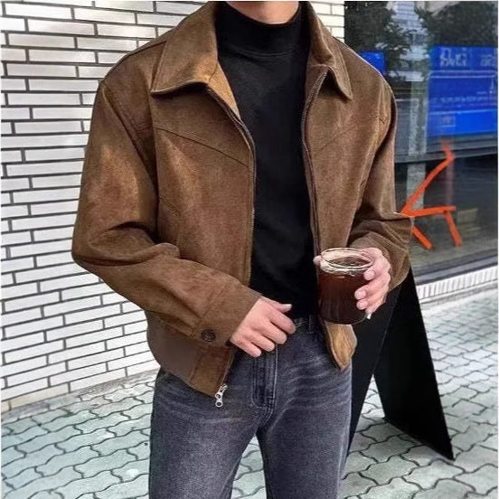 Herren lässige Overshirt-Jacke mit robustem Reißverschluss und praktischen Taschen Echoarchiv