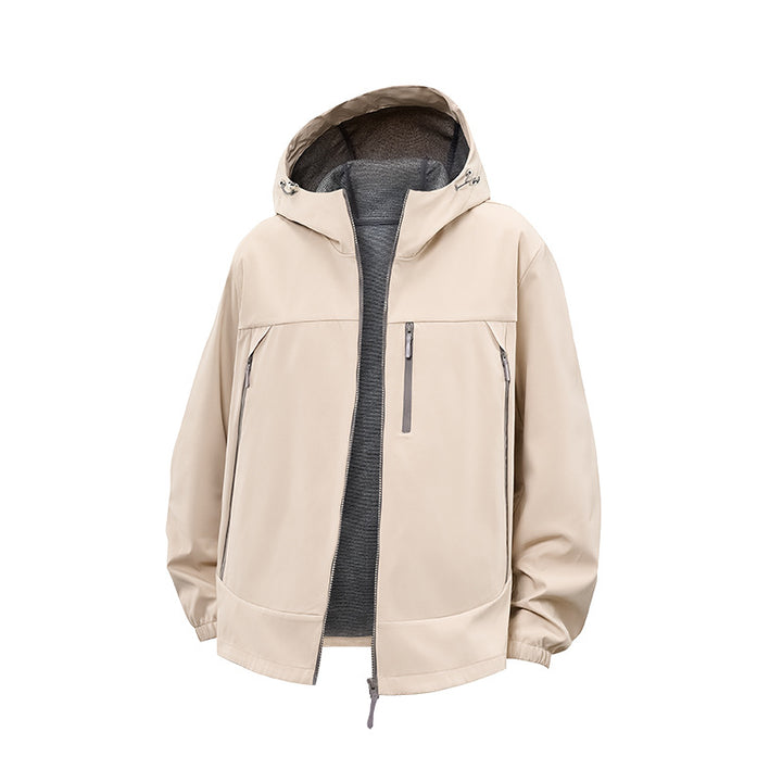 Herren Technische Softshell‑Hybridjacke mit Fleece‑Innenfutter und verstellbarer Kapuze Echo Archiv