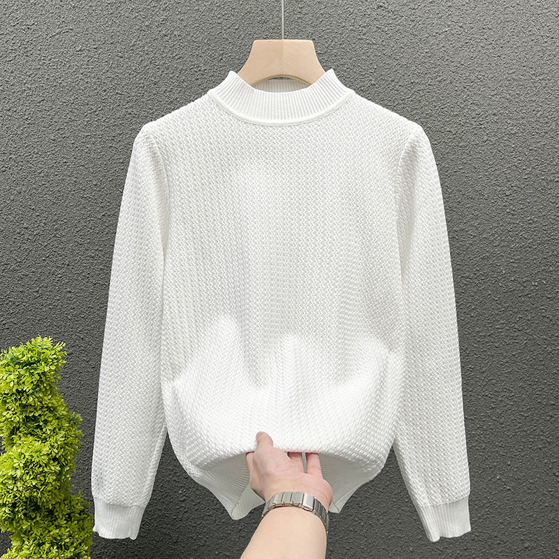 Damen Strukturierter Rollkragenpullover aus feinem Waffelstrick Echoarchiv