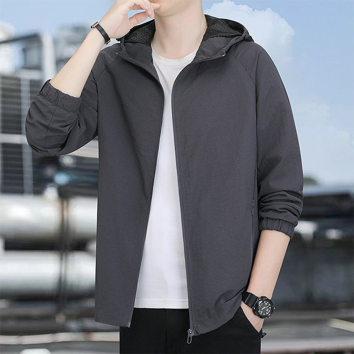 Herren Modische Übergangsjacke mit Kapuze Echo Archiv