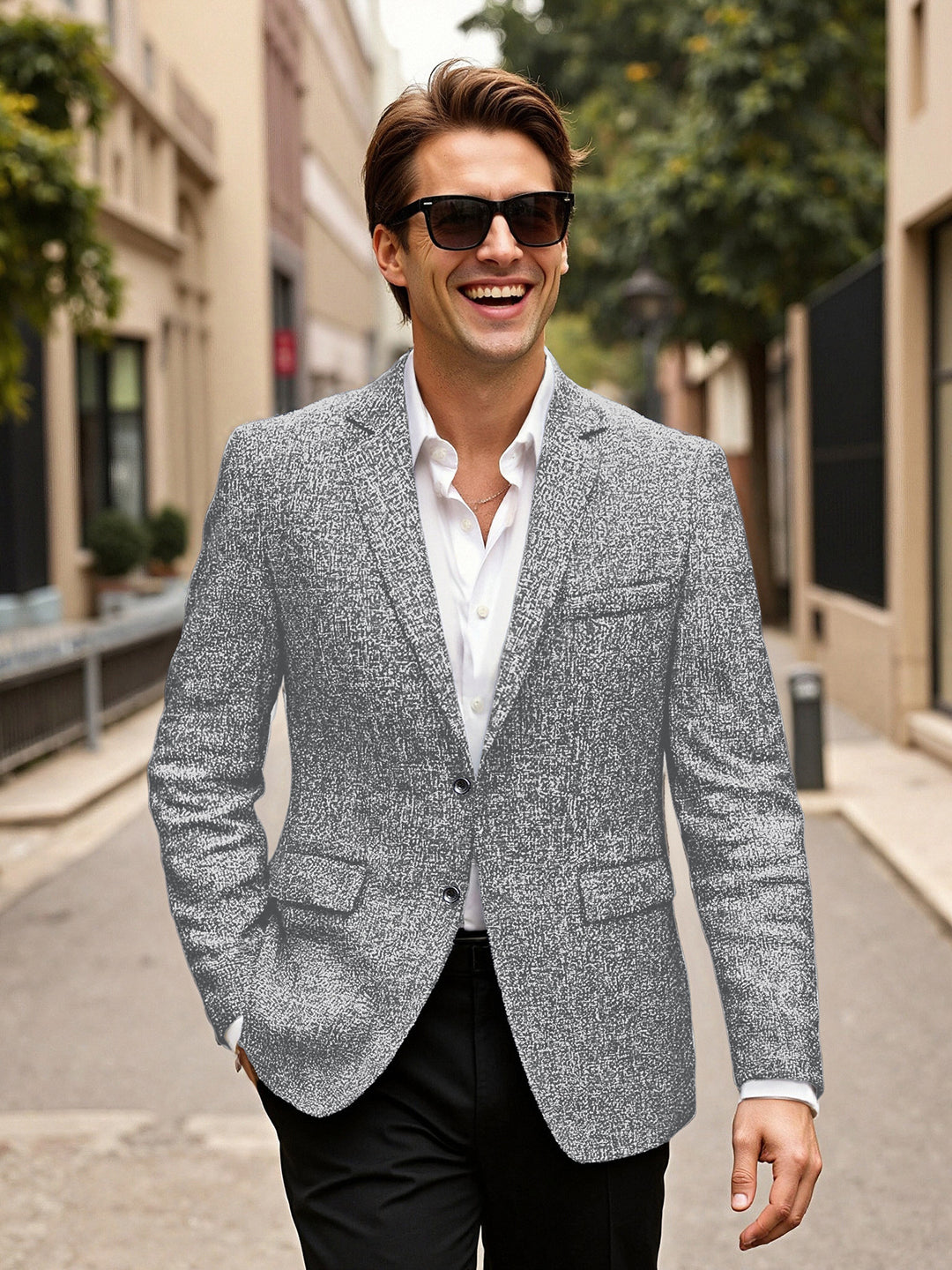 Herren eleganter strukturierter Blazer mit modischem Design und hochwertigen Materialien Echoarchiv