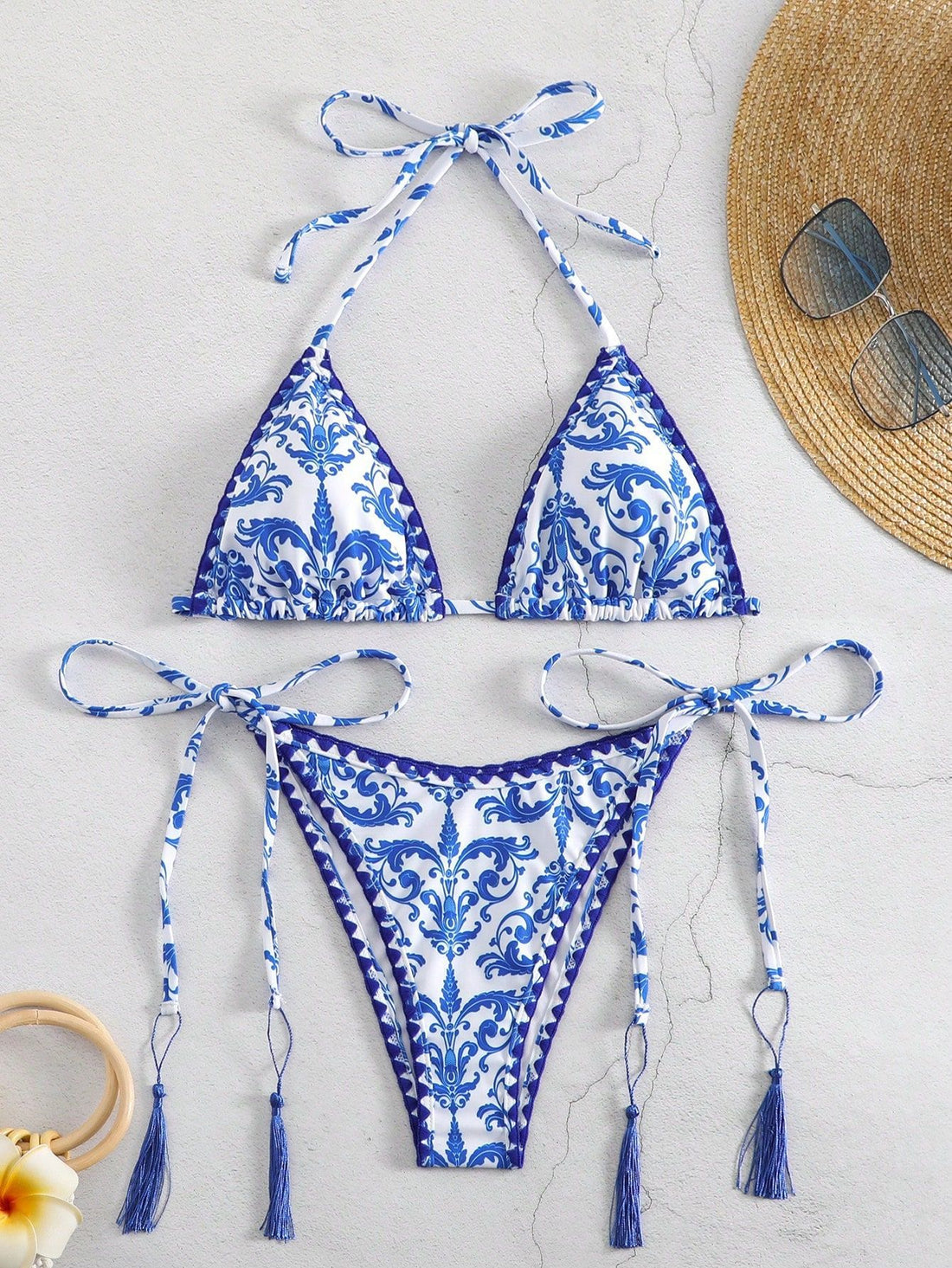 Damen Bikiniunterteil mit eleganten Quastendetails – Maréssa