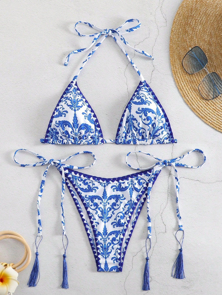 Damen Bikiniunterteil mit eleganten Quastendetails Echo Archiv