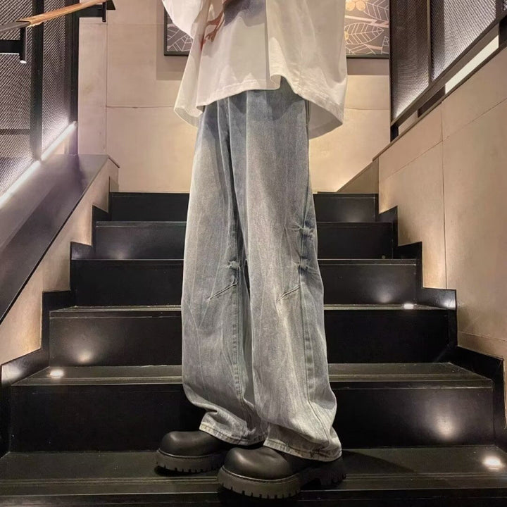 Herren Cargo-Jeans mit lässigem Schnitt und ausgefranstem Design Echoarchiv