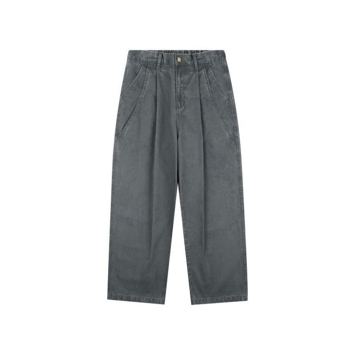 Damen Hochtaillierte Culotte-Hose mit weitem Bein, Bundfalten und soften Denimgriff Echo Archiv