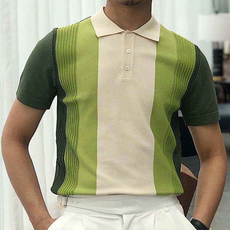 Herren perfektes Polo-Shirt mit strukturiertem Design Echoarchiv