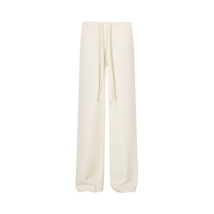 Damen Palazzo-Fleece-Hose mit hohem Komfortbund und fließendem Wide‑Leg-Schnitt Echoarchiv