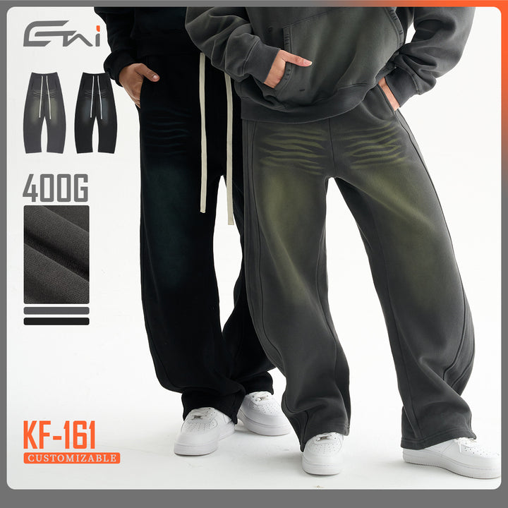 Herren Baggy-Sweathose mit tiefer Schrittpartie, kontrastierenden Ziernähten und extra langen Kordeln Echo Archiv