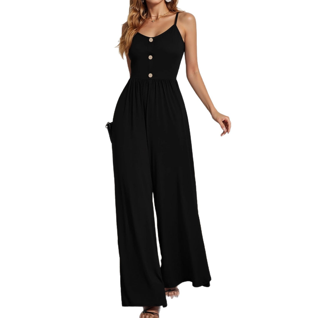 Damen Jumpsuit mit knöpfbarem Oberteil und weitem Bein Echo Archiv