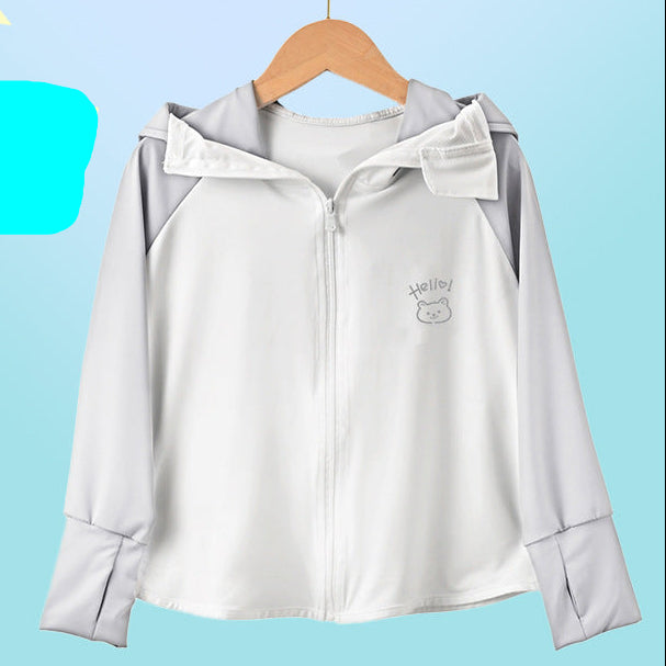 Mädchen funktionale UV-Schutzjacke mit Kapuze Echo Archiv