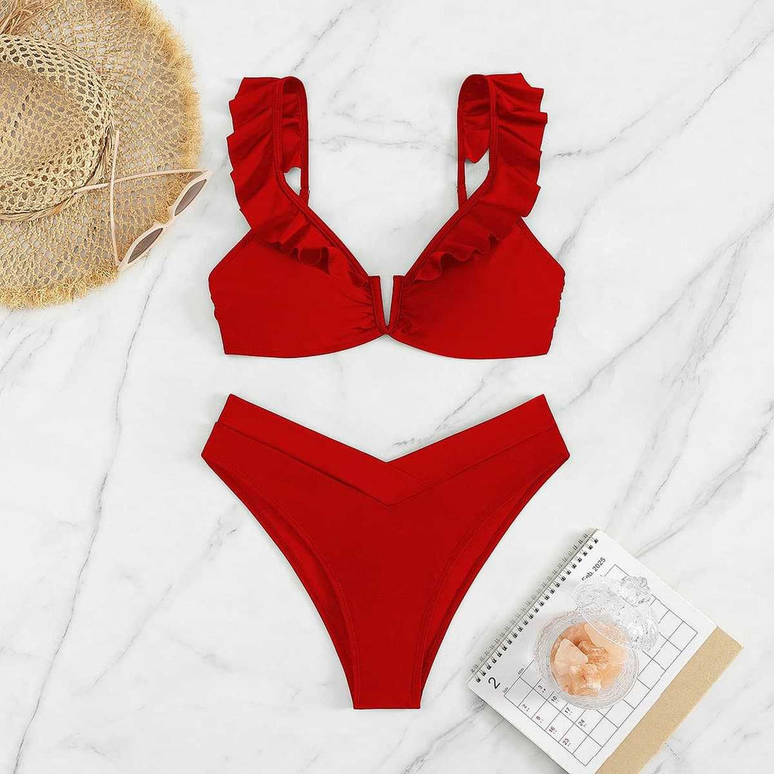 Damen Bikini-Set mit raffinierten Rüschendetails – Maréssa