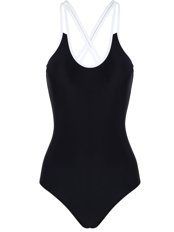 Damen Einteiliger Badeanzug mit trendigem Kreuzträger-Design Echo Archiv