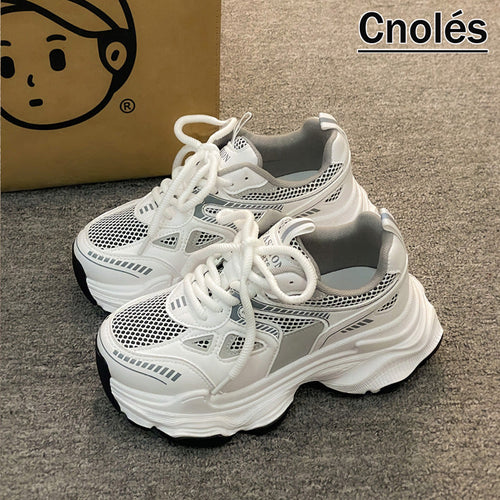 Damen Modische Chunky Sneakers mit atmungsaktiver Mesh-Oberfläche und ausgeprägtem Profil Echo Archiv