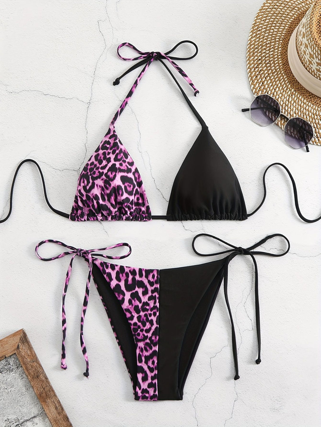 Damen Dreieck-Bikini mit raffiniertem Tiermuster Echo Archiv