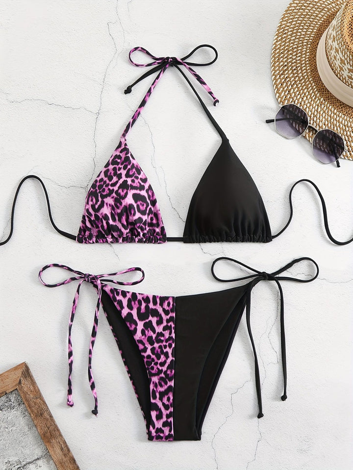 Damen Dreieck-Bikini mit raffiniertem Tiermuster Echo Archiv