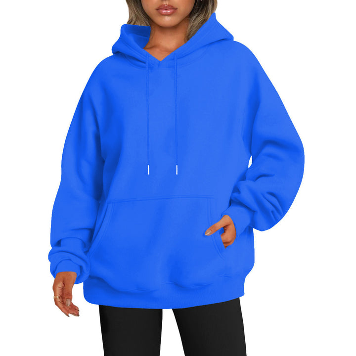 Damen nan Oversize-Kapuzenpullover mit verlängertem Rückenteil, innen angerautem Fleece und Kängurutasche Echo Archiv