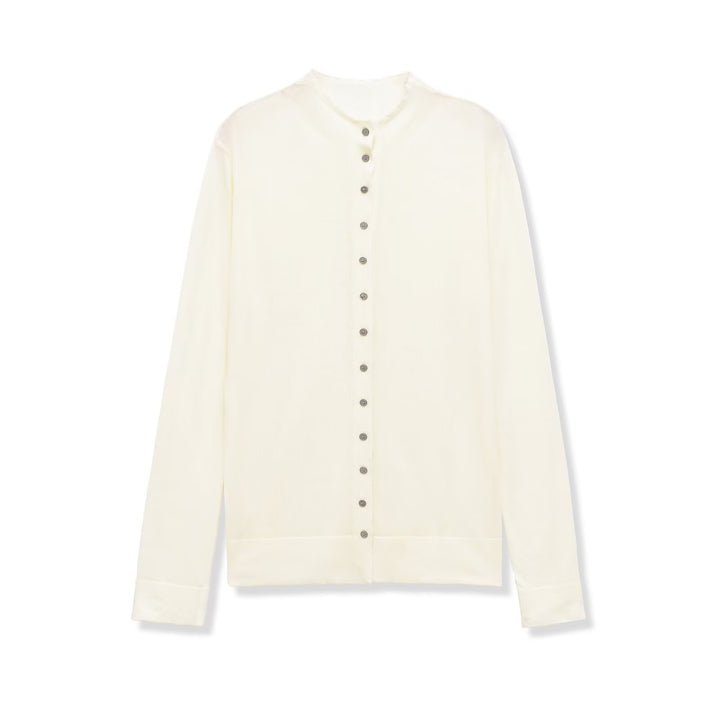 Damen Feinstrick-Cardigan mit Knopfleiste und Rundhalsausschnitt Echo Archiv