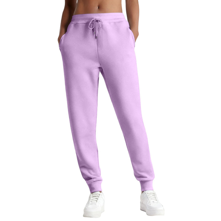 Damen schmale High‑Waist Sweat-Jogginghose mit hohem Komfortbund, verstellbarem Kordelzug und elastischen Knöchelbündchen – Avérine