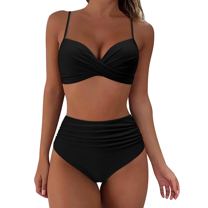 Damen Hochtailliertes Bikini-Set mit Raffungen Echo Archiv