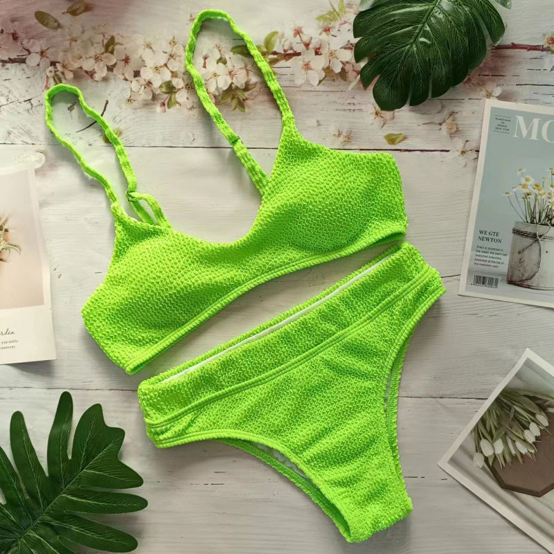 Damen Triangel-Bikini mit elastischem Wellenmuster und komfortablem Schnitt Echo Archiv