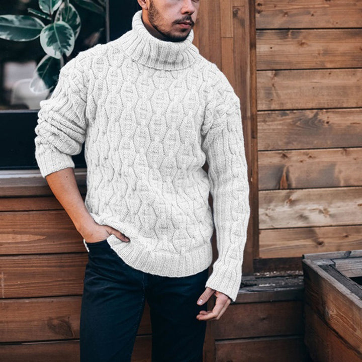 Herren Grobstrick Rollkragenpullover Echoarchiv