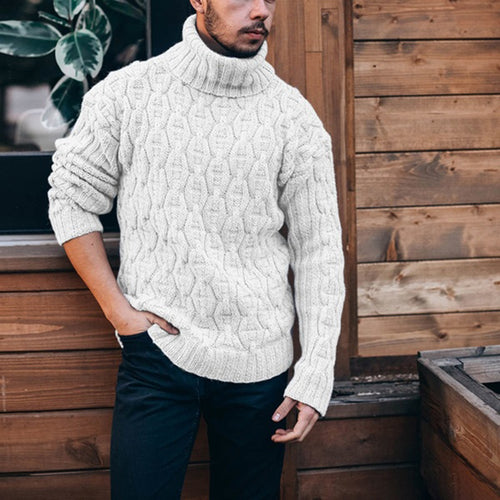 Herren Grobstrick Rollkragenpullover Echoarchiv