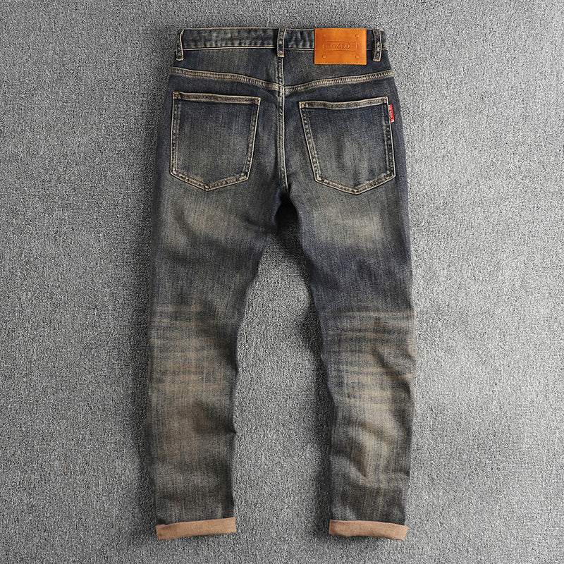Herren Slim-Fit Jeans mit lässigem Used-Look – Vardeno