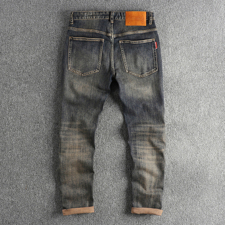 Herren Slim-Fit Jeans mit lässigem Used-Look – Vardeno