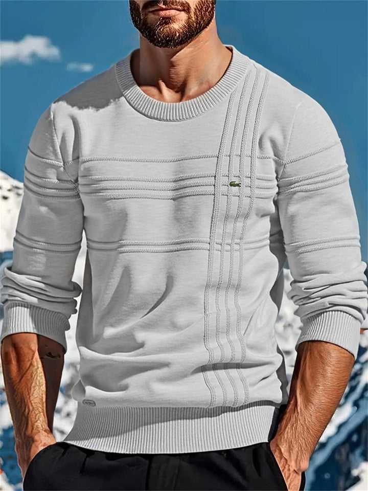 Herren stylischer Strickpullover mit einzigartigen Texturdetails Echoarchiv