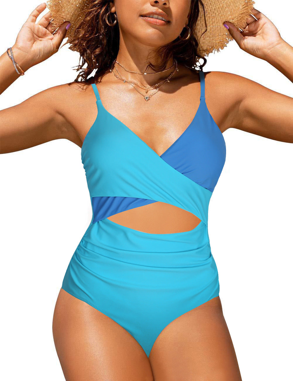 Damen Badeanzug mit verschlungenem Schnitt und figurbetonendem Design Echo Archiv
