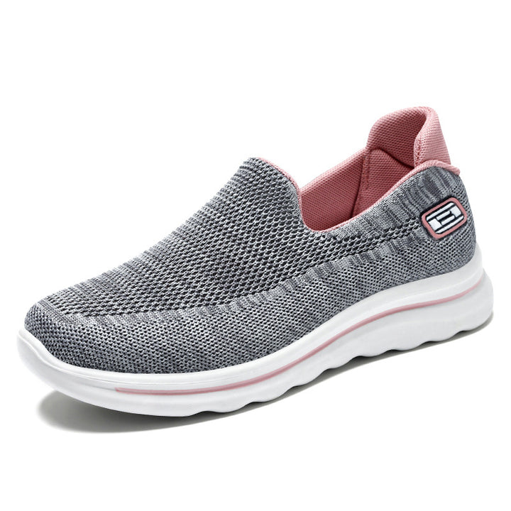 Damen nan Strick-Slip-On Komfortsneaker mit herausnehmbarem Memory-Fußbett und stoßdämpfender EVA-Zwischensohle Echo Archiv