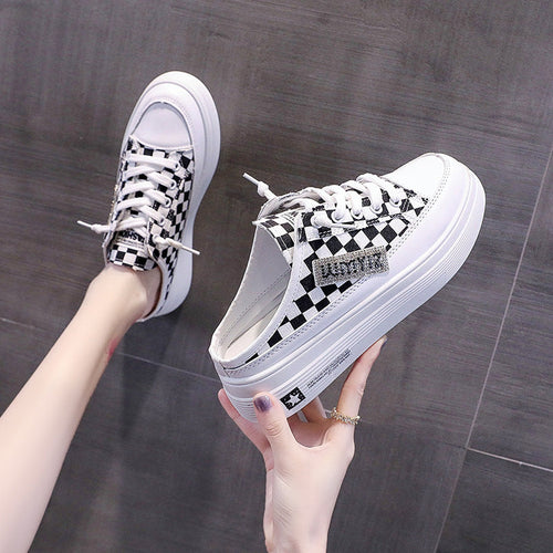 Damen Bequeme Sneaker mit modischem Schachbrettmuster Echo Archiv