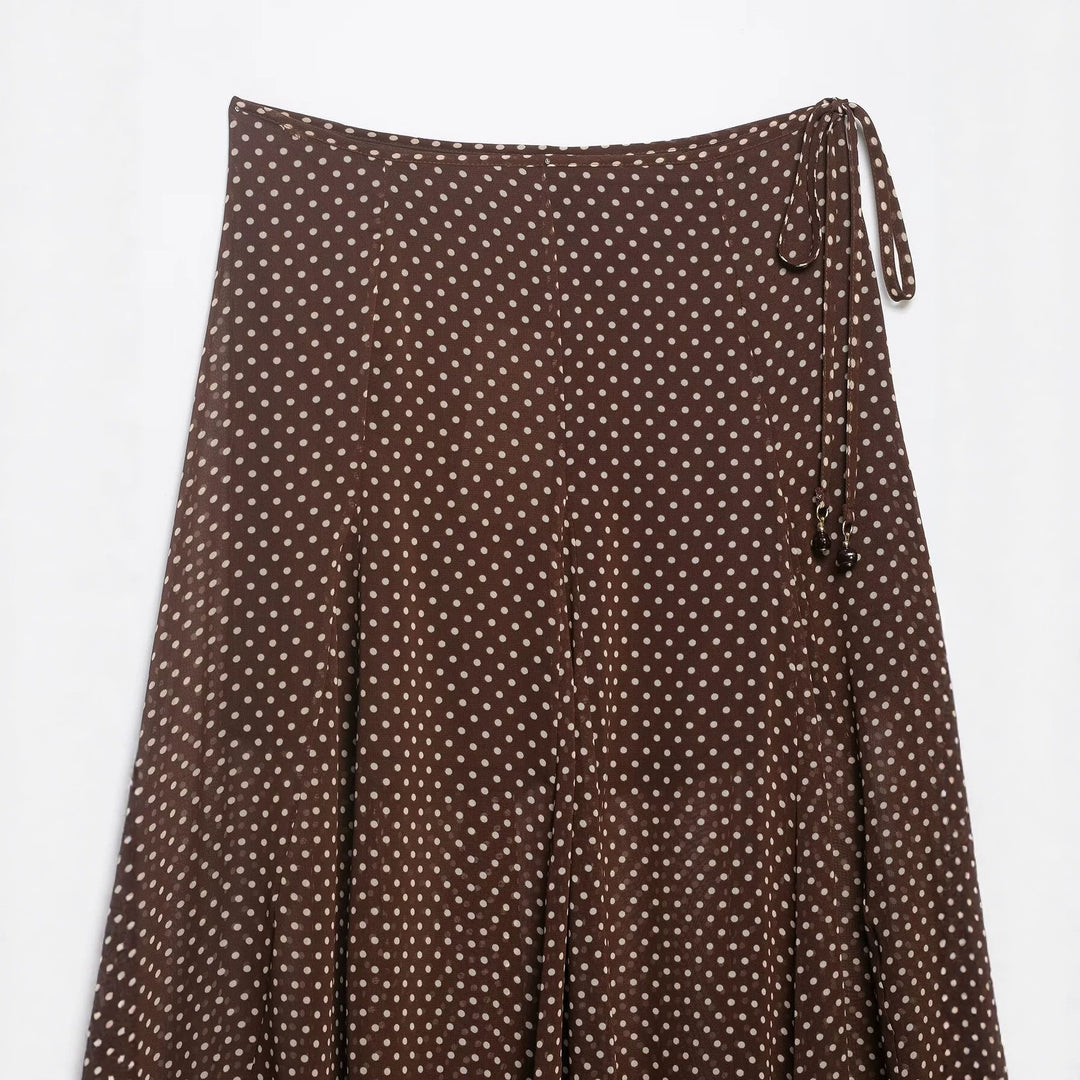 Damen Wickel‑Midirock aus Chiffon mit Polka‑Dot‑Muster Echo Archiv