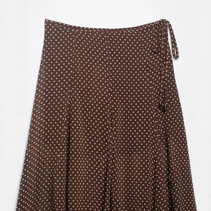 Damen Wickel‑Midirock aus Chiffon mit Polka‑Dot‑Muster Echo Archiv