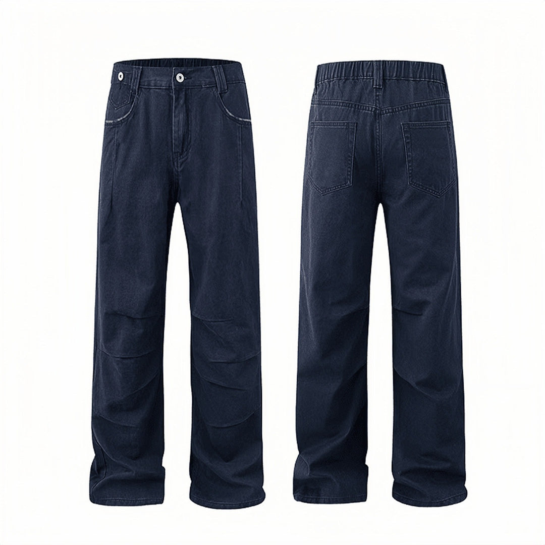 Damen Weitgeschnittene Denim-Hose mit elastischem Bund Echo Archiv