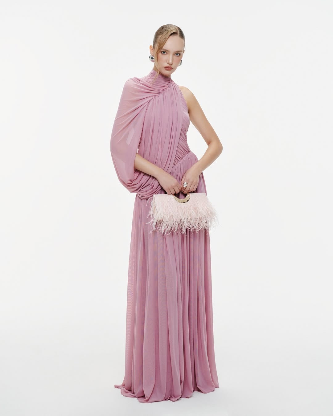 Damen Elegantes Abendkleid mit asymmetrischem Design und schicker Drapierung Echo Archiv