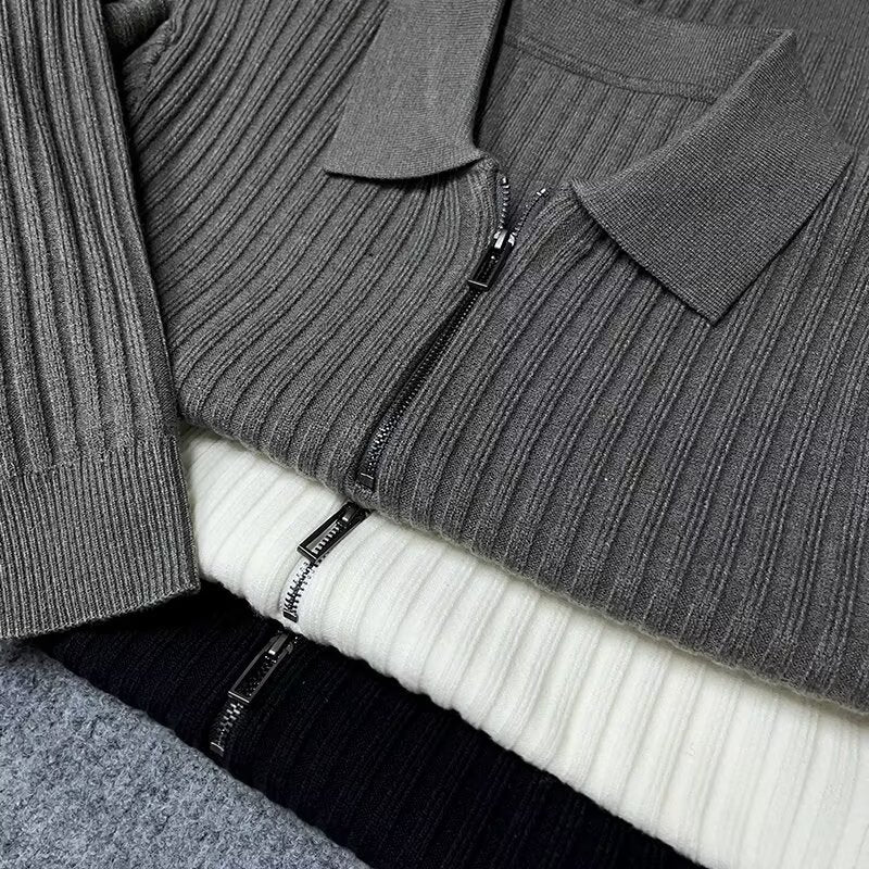 Herren Eleganter Strickpullover mit Reißverschluss Echo Archiv