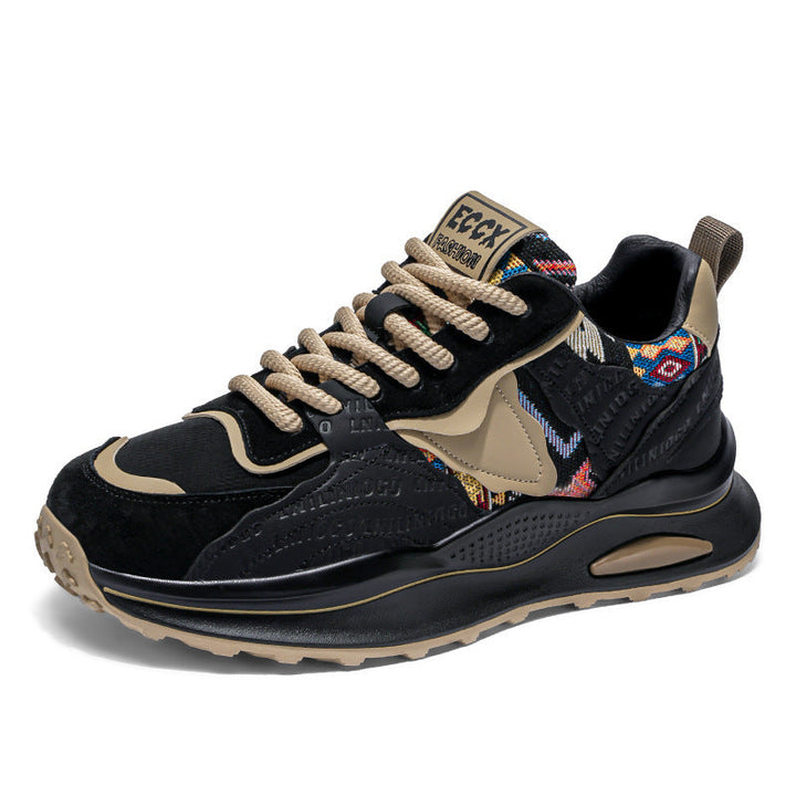 Damen Sportliche Sneakers mit geometrischem Obermaterial und dämpfender Profilsohle Echo Archiv