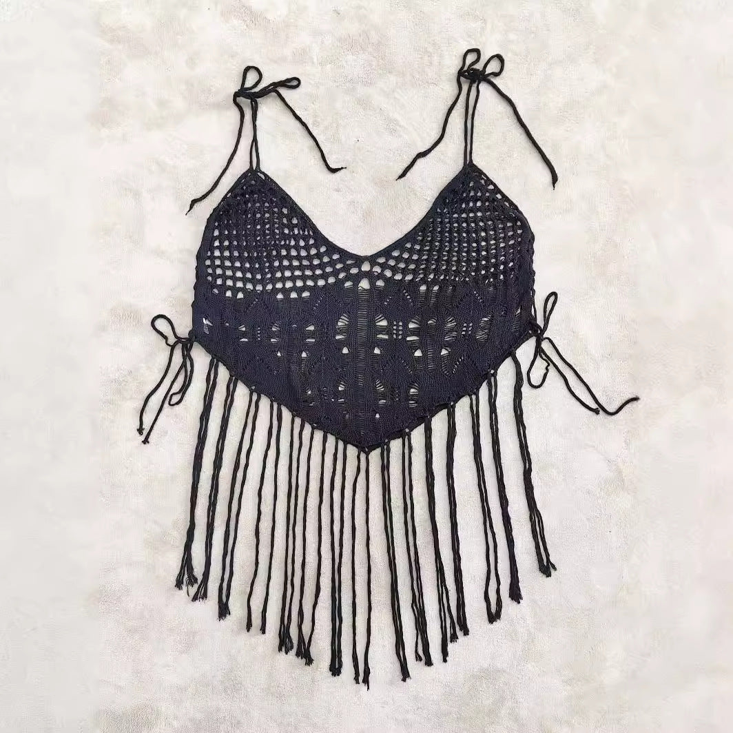 Damen Häkel-Bikinioberteil mit fransigen Details Echo Archiv