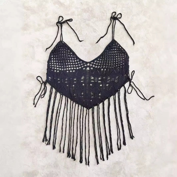 Damen Häkel-Bikinioberteil mit fransigen Details Echo Archiv