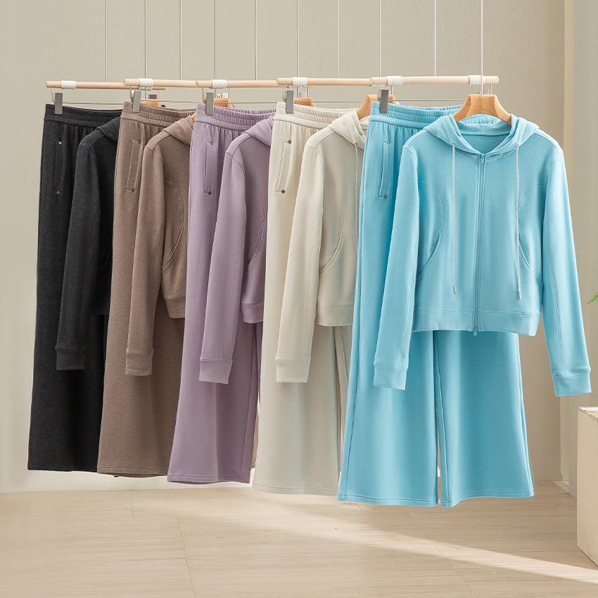 Damen Weite Satin-Loungehose mit elastischem Bund und Eingrifftaschen Echoarchiv