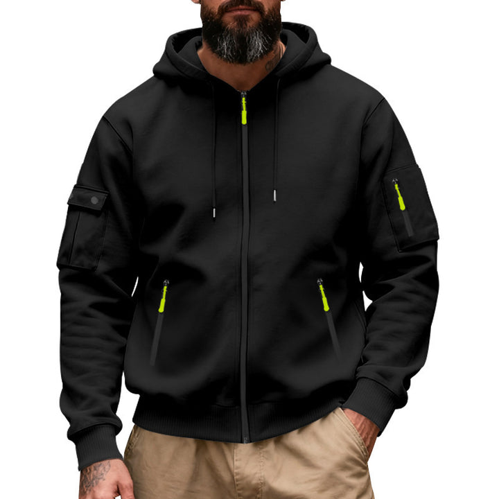 Herren sportlicher Hoodie mit praktischen Reißverschlusstaschen Echoarchiv